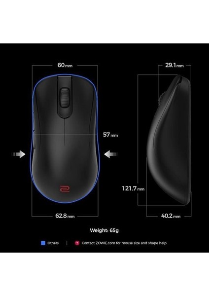 Zowıe ZA13-DW 4K 4000Hz Küçük Boy Simetrik Kablosuz E-Spor Oyuncu Mouse