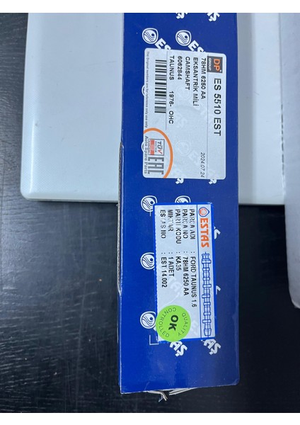 Ford Taunus 1.6-2.0 motor eksantrik mili 1973-1993 arası OEM no 78HM 6250 AA