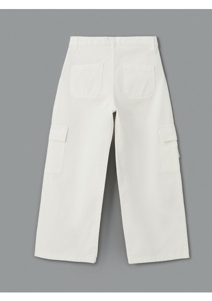 Yeni Sezon Beli Ayarlanabilir Lastikli Kiz Cocuk Kargo Pantolon - S57167Z4