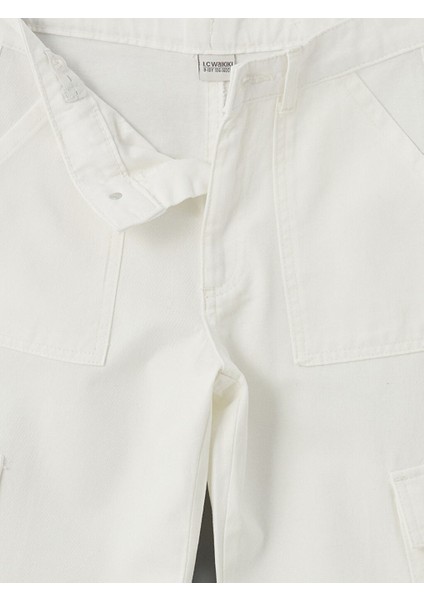 Yeni Sezon Beli Ayarlanabilir Lastikli Kiz Cocuk Kargo Pantolon - S57167Z4