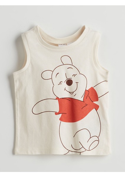 Yeni Sezon Winnie The Pooh Baskili Erkek Bebek Sortlu Pijama Takimi - S5H407Z1