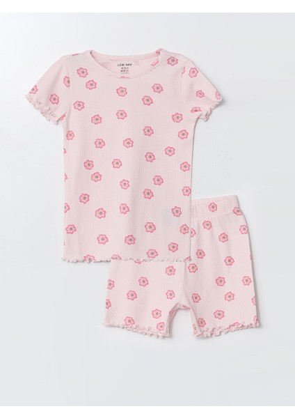 Yeni Sezon Bisiklet Yaka Kiz Bebek Sortlu Pijama Takimi - S5BL45Z1