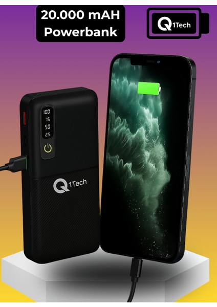 20.000 Mah Powerbank - El Feneri - LED Göstergeli - Hızlı Şarj fiyatları