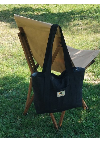 Milano Günlük - Plaj - Kamp - Anne/Bebek Çanta Siyah