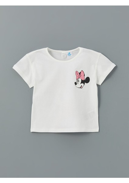 Yeni Sezon Minnie Mouse Baskili Kiz Bebek Sortlu Pijama Takimi - S5FL05Z1