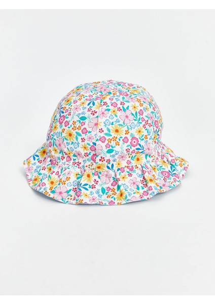 Yeni Sezon Cicek Baskili Kiz Bebek Bucket Sapka - S5BP55Z1