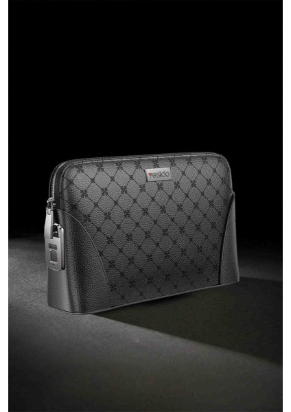 Deri Parmak Izi Kilit Güvenlik Özellikli El Çantası - Siyah modelleri