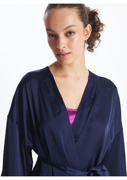 Şal Yaka Düz Saten Kadın Sabahlık (S4) fiyatları
