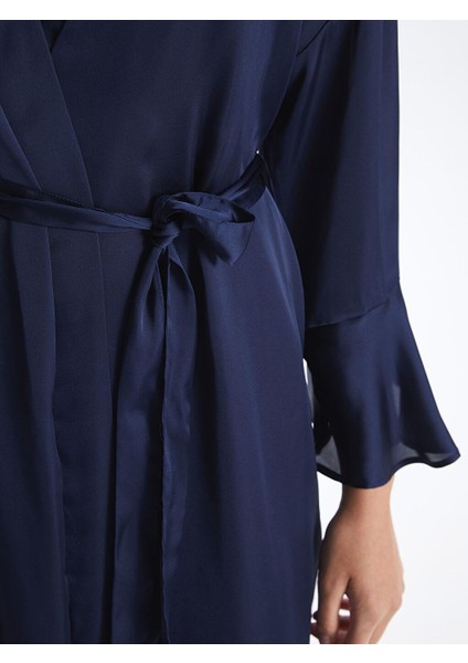 Şal Yaka Düz Saten Kadın Sabahlık (S4) fırsatları