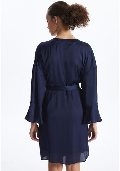 Şal Yaka Düz Saten Kadın Sabahlık (S4) indirimleri