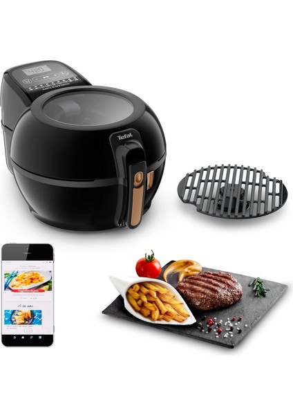 Actifry & Grill Genius - 1.2 kg Kapasite, 9 Otomatik Menü, Döküm Demir Izgara