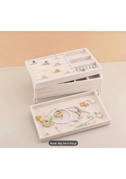 Şık Kadife 6 Parça Çekmece Içi Takı Organizer modelleri