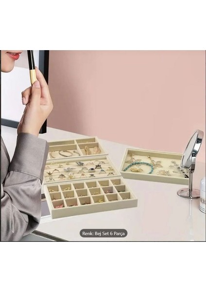 Şık Kadife 6 Parça Çekmece Içi Takı Organizer fırsatları