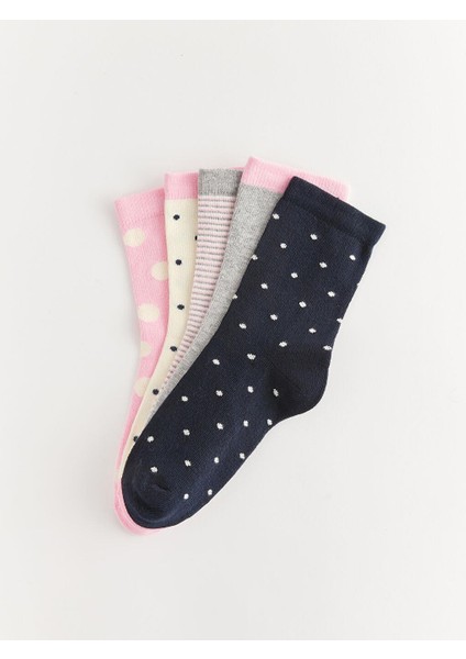 Puantiyeli Kız Çocuk Soket Çorap 5'li (W3) fiyatları