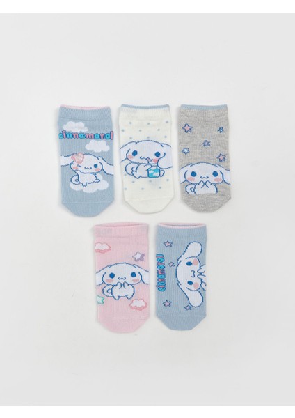 Yeni Sezon Hello Kitty Desenli Kiz Cocuk Patik Corap 5'li - S5OH55Z4