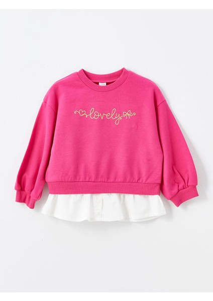 Bisiklet Yaka Uzun Kollu Baskılı Kız Bebek Sweatshirt (W4) modelleri