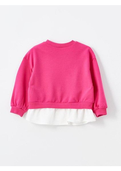 Bisiklet Yaka Uzun Kollu Baskılı Kız Bebek Sweatshirt (W4) fırsatları