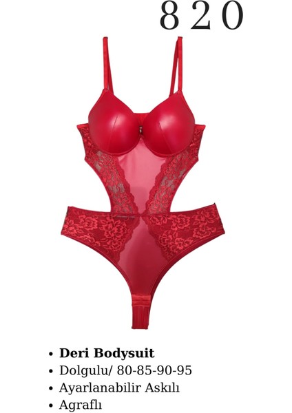 Murays Kadın Deri Body Suit
