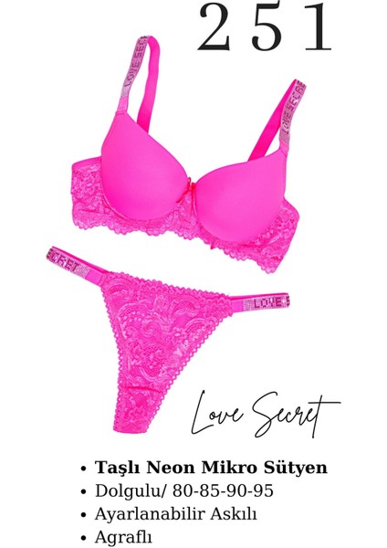 Murays Kadın 3lü Taşlı Mikro Sütyen Takım fiyatları