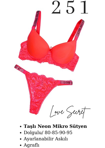 Murays Kadın 3lü Taşlı Mikro Sütyen Takım modelleri