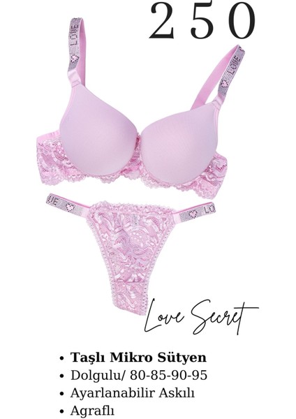 Murays Kadın 2 Li Taşlı Sütyen Takım modelleri