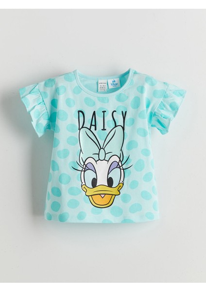 Yeni Sezon Daisy Duck Baskili Kiz Bebek Sortlu Pijama Takimi - S5H455Z1