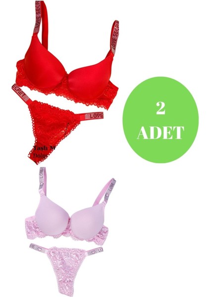 Murays Kadın 2 Li Taşlı Sütyen Takım