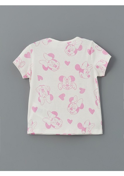 Yeni Sezon Minnie Mouse Baskili Kiz Bebek Sortlu Pijama Takim - S5EU34Z1