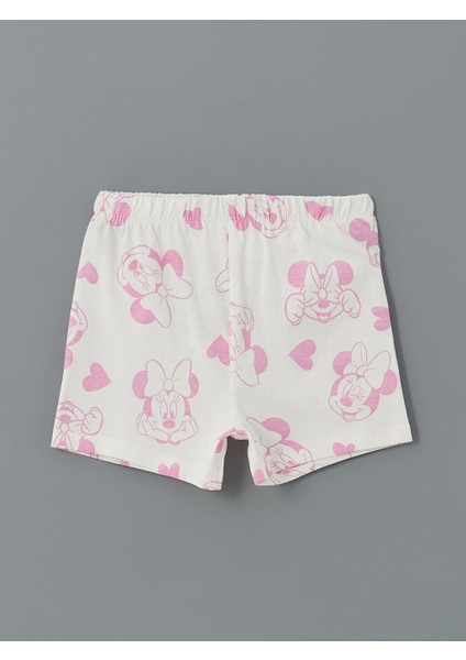 Yeni Sezon Minnie Mouse Baskili Kiz Bebek Sortlu Pijama Takim - S5EU34Z1
