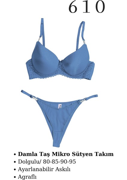Murays Kadın 3 Lü Damla Taş Mikro Sütyen Takım fırsatları