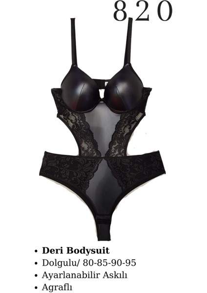 Murays Kadın Deri Body Suit