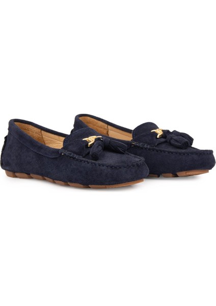Hakiki Süet Kadın Loafer Ayakkabı 700908