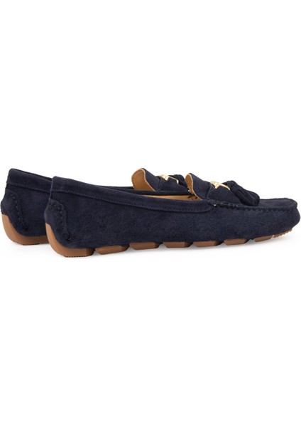 Hakiki Süet Kadın Loafer Ayakkabı 700908