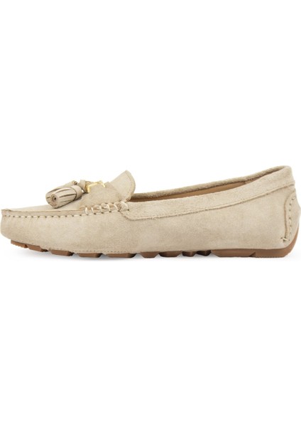 Hakiki Süet Kadın Loafer Ayakkabı 700908
