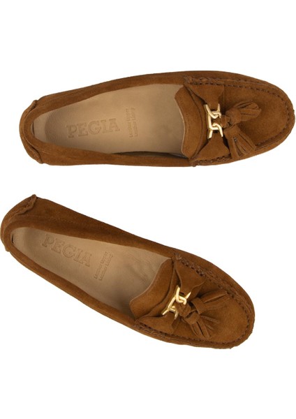 Hakiki Süet Kadın Loafer Ayakkabı 700908