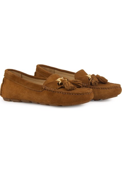 Hakiki Süet Kadın Loafer Ayakkabı 700908