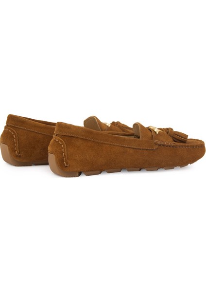 Hakiki Süet Kadın Loafer Ayakkabı 700908