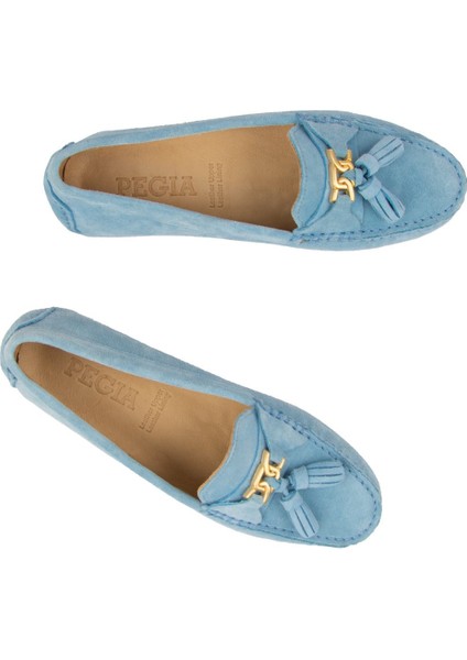 Hakiki Süet Kadın Loafer Ayakkabı 700908