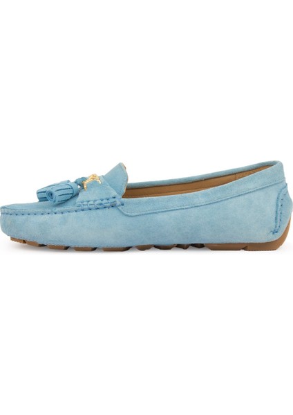 Hakiki Süet Kadın Loafer Ayakkabı 700908