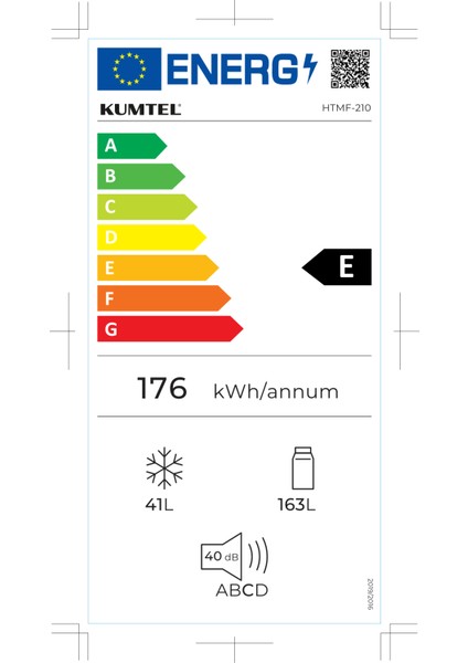 Çift Kapılı Buzdolabı 204L HTMF-210