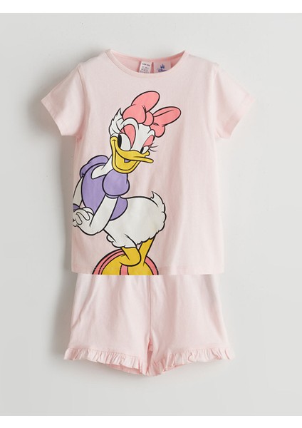 Yeni Sezon Daisy Duck Baskili Kiz Bebek Sortlu Pijama Takim - S5H431Z1