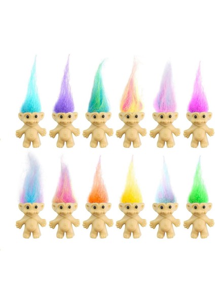 Mini Troll Nostalji Bebeği, Koleksiyonluk Figür, Dekoratif Süs, Nostalji Oyuncak