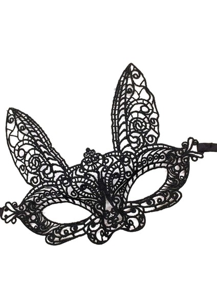Siyah Dantel Kesim Balo Parti Maskesi 7 No fırsatları