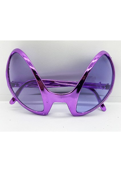 Retro Gözlük - 80 Li 90 Lı Yıllar Parti Gözlüğü Mor Renk