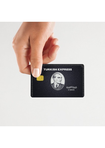 Turkısh Express Black Kart Kaplama Sticker Kart Etiketi (Yüksek Kaliteli Baskı)