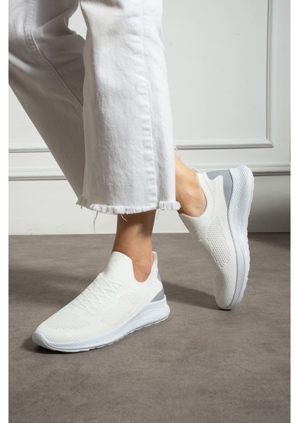041 Bağcık Baskılı Rahat Taban Beyaz Unisex Günlük Spor Ayakkabı Lescarmine fırsatları