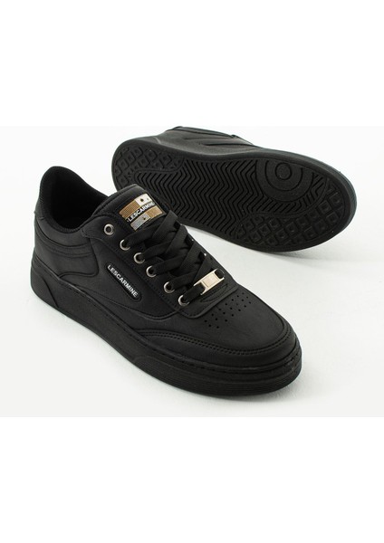 907 Siyah Renk Bağcıklı Siyah Taban Rahat Günlük Erkek Spor Ayakkabı Lescarmine