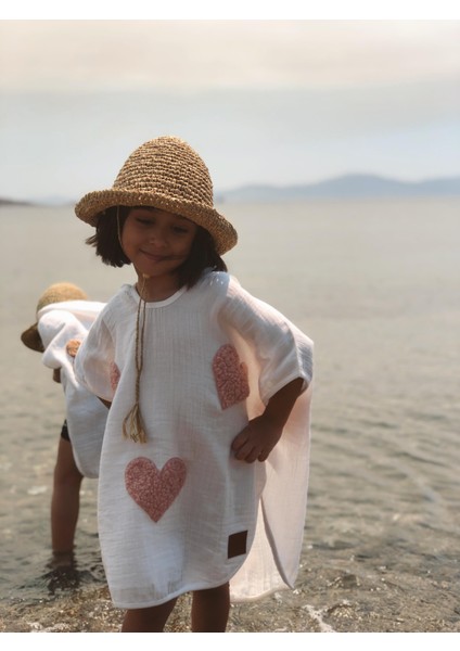 Dery Baby 2 Kat Müslin Çocuk Kalp Panço fırsatları