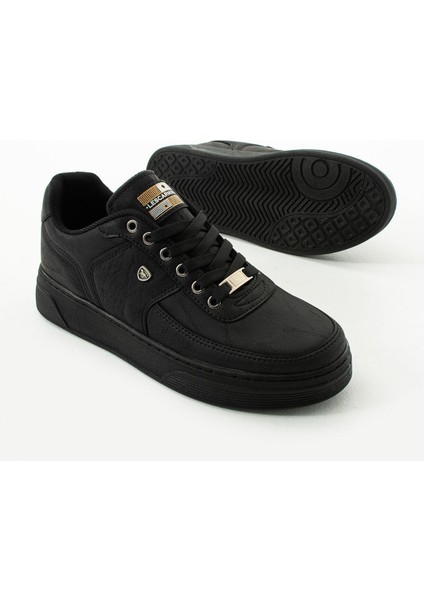 909 Siyah Renk Bağcıklı Siyah Taban Rahat Erkek Spor Ayakkabı Lescarmine