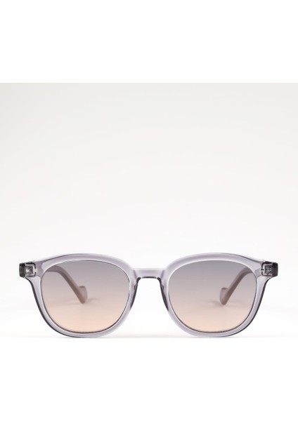 Hayal C2-48 Unisex Güneş Gözlüğü Şeffaf Gri Çerçeve Aynalı Gri Cam